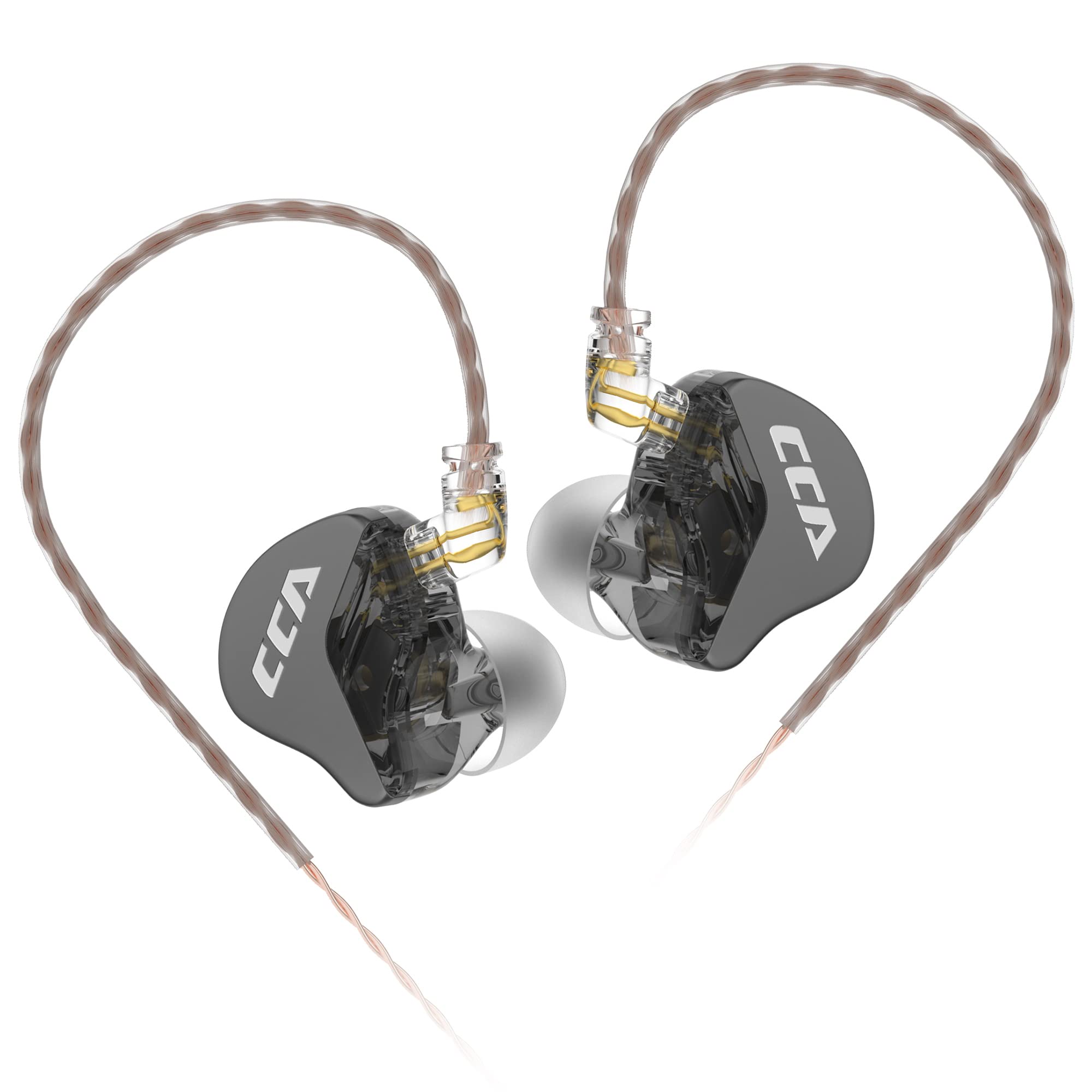 Photo 1 of CCA CRA in Ear Monitor, Ultra-Thin Diaphragm Dynamic Driver IEM Earphones, Clear Sound & Deep Bass in Ear Headphones, Wired Gaming Earbuds with 2 Pin Detachable Cable for Singer Musicians Drummers