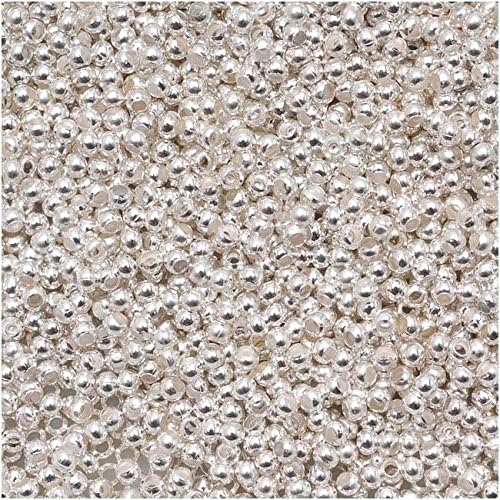 Genuine Metal Seed Beads 15/0 Silver Plated 17 Grams