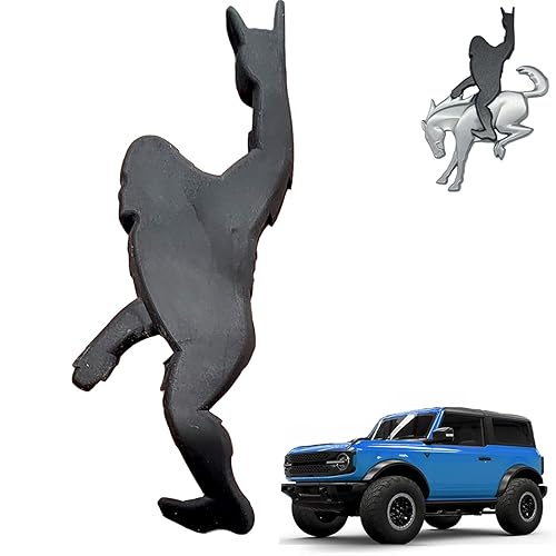 Add-A-Squatch Emblem for Your Bronco,3D Tailgate Emblem Overlay for SUV - Universal Fit 3"x4" Raised Design, Black Automotive Decor with 3M Tape (Rock Out, Black)