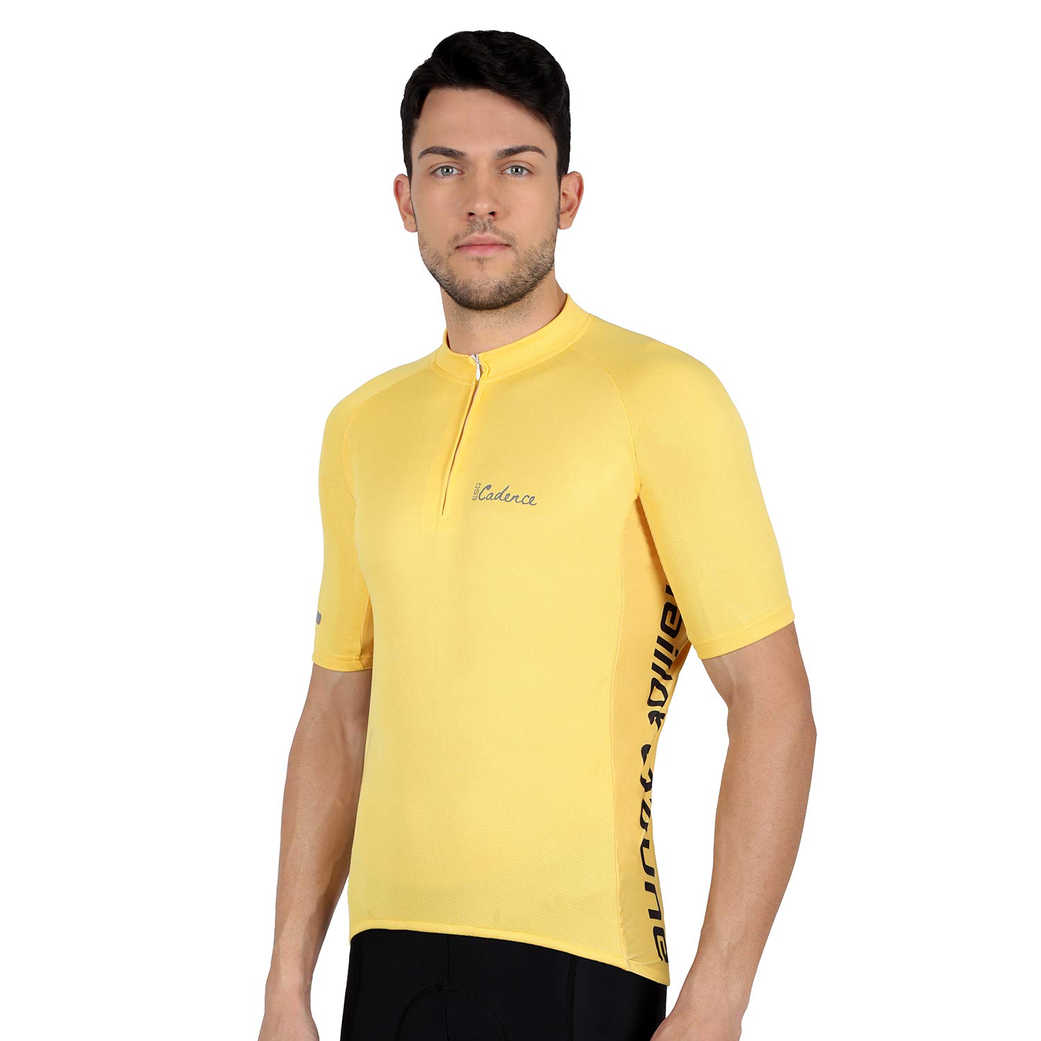 yellow cycling top