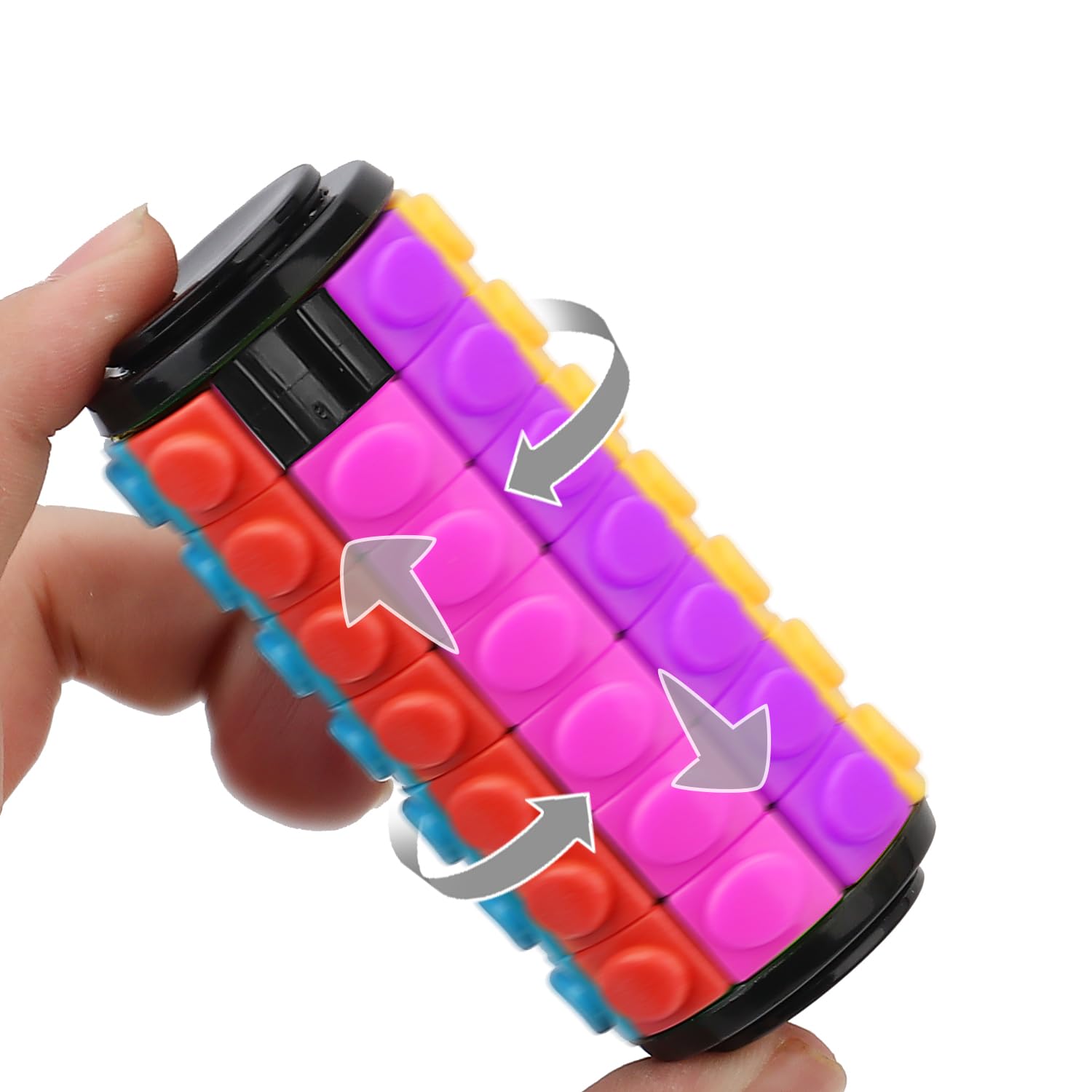 BananMelonBM Rotate and Slide Puzzle, Finger spinner puzzle, Fidget Toys, Decompression toy, 8 Colors,7 Layers, Educational Sensory Toy for Kids Adults (8 Colors X 7 Layers)