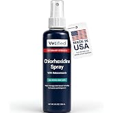 VETIFIED Chlorexhidine Spray for Dogs | Veterinary Strength Anti Itch for Dogs for Hot Spots, Rashes &amp; Itchy Paws 8 fl oz