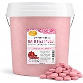 SPA REDI Professional Pedicure Bath Fizz Tablets, Skin Softening, 3 Gal | Rose-scented, cruelty-free tablets with tea tree leaf oil rapidly dissolve for salon pedicure prep; 10 kg yields 2,500 uses.