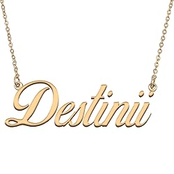 HUAN XUN Customized Custom Simple Any Name Necklace