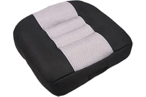 SEAHOME Car Booster Seat Cushion Heightening Height Boost Mat,Breathable Mesh Portable Car Seat Pad Fatigue Relief Suitable for Trucks,Cars,SUVs,Office Chairs,Wheelchairs(Black&Grey)