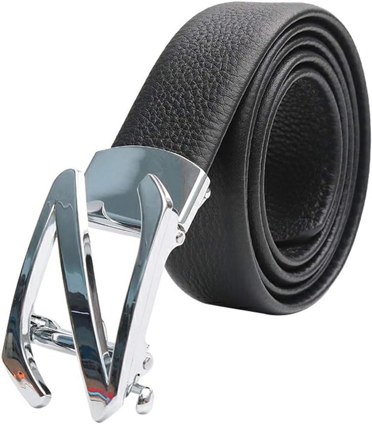 Men’s Genuine Leather Ratchet Dress Belt With Automatic Buckle, Enclosed in an Elegant Gift Box