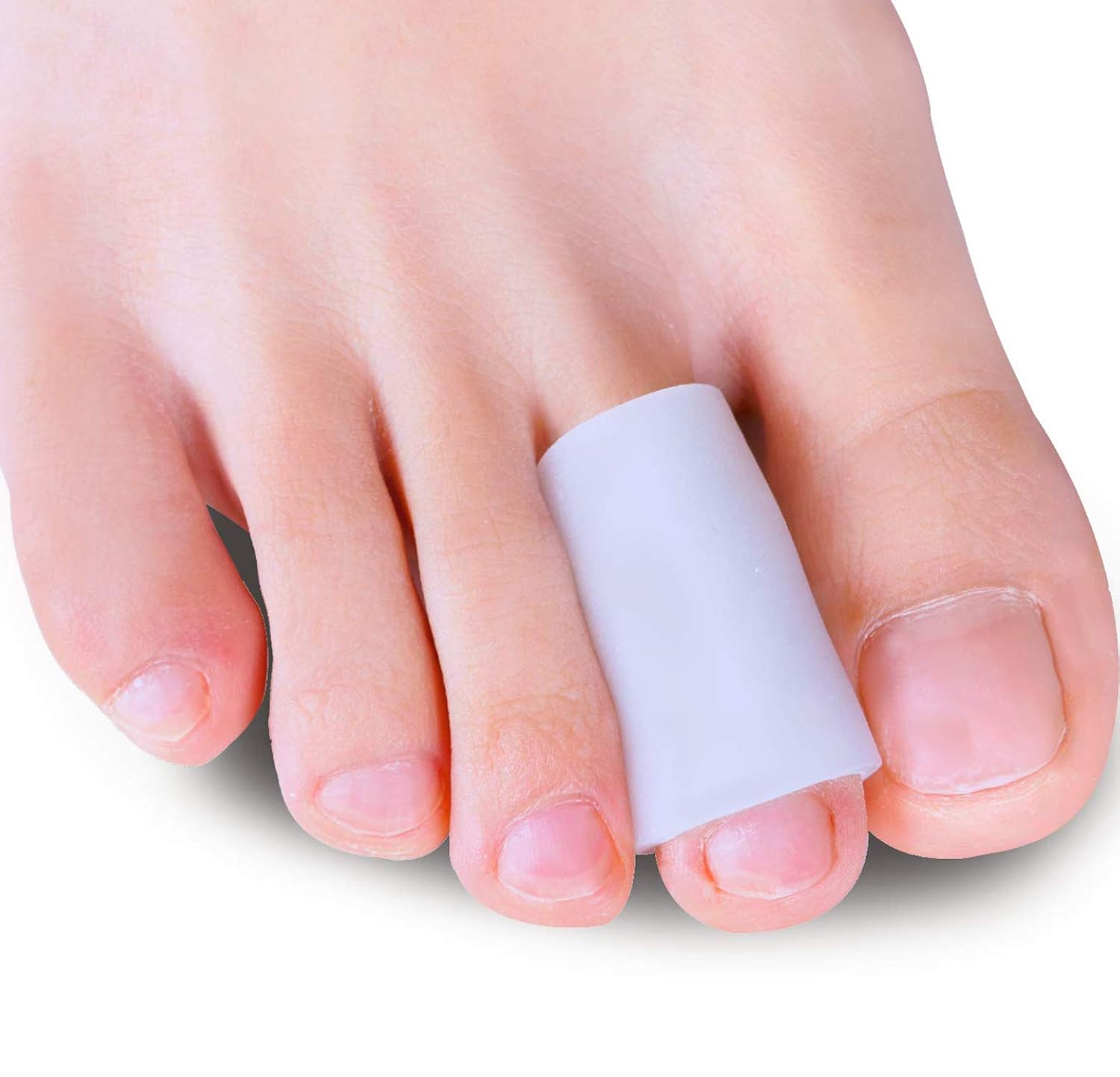 Sumiwish Gel Toe Sleeves, 10 Pack Toe Protectors, Cuttable Toe Tubes