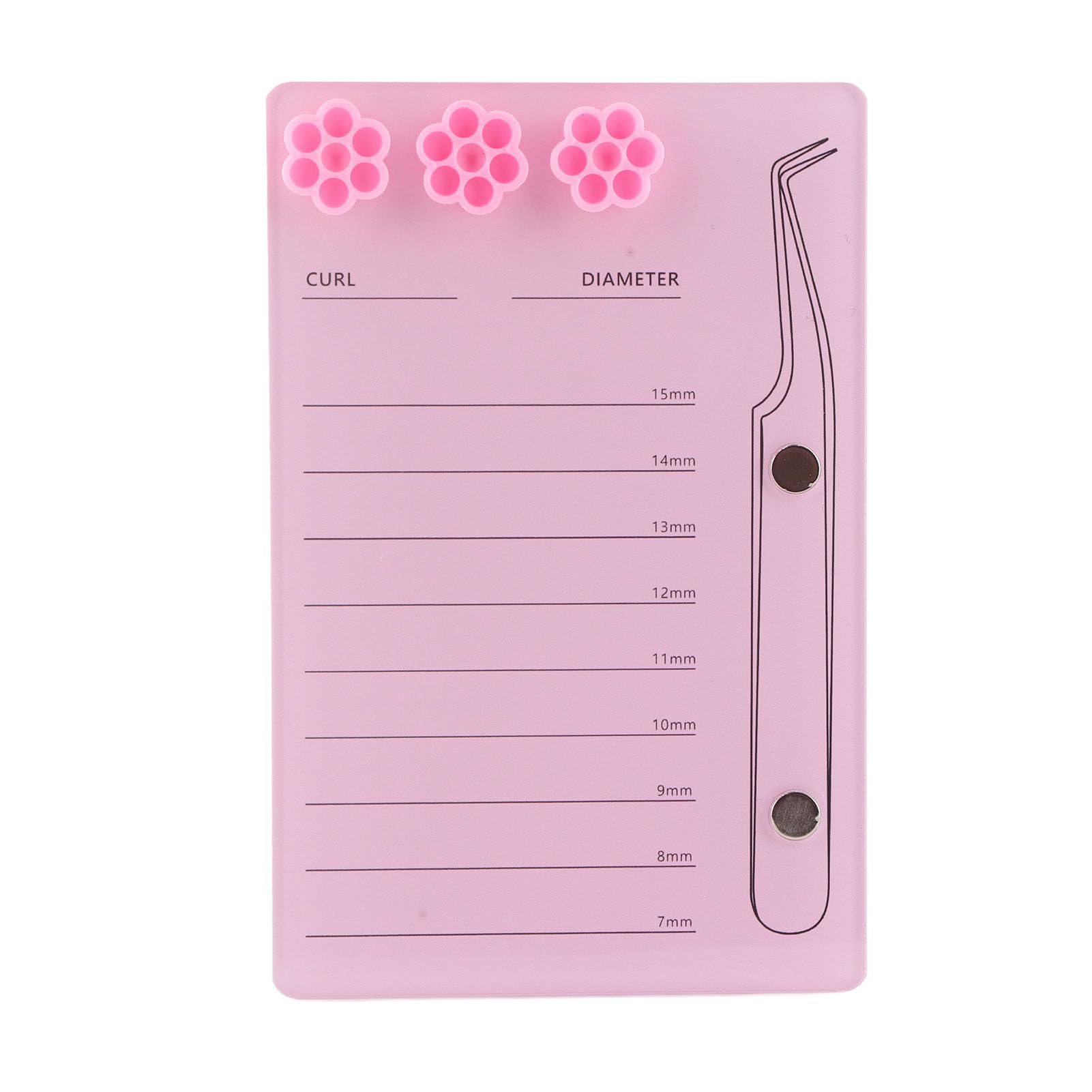 Eyelash Extension Pallet, 3 In 1 Acrylic Eyelash Extension Eye Lash Pallet Tool 7 to 15Mm Clear Scale Eyelash Grafting Pallet with Magnetic Suction, Bigger Size Lash Tile Holder