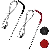 2-Pack Meat Thermometer Replacement for Pit Boss Pellet Grills and Smokers | 3.5mm Plug, Waterproof, with 2 PCS Grommets, High Accuracy, Heat Resistance to 718 &deg;F (380 &deg;C), Plug &amp; Play, Easy to Clean