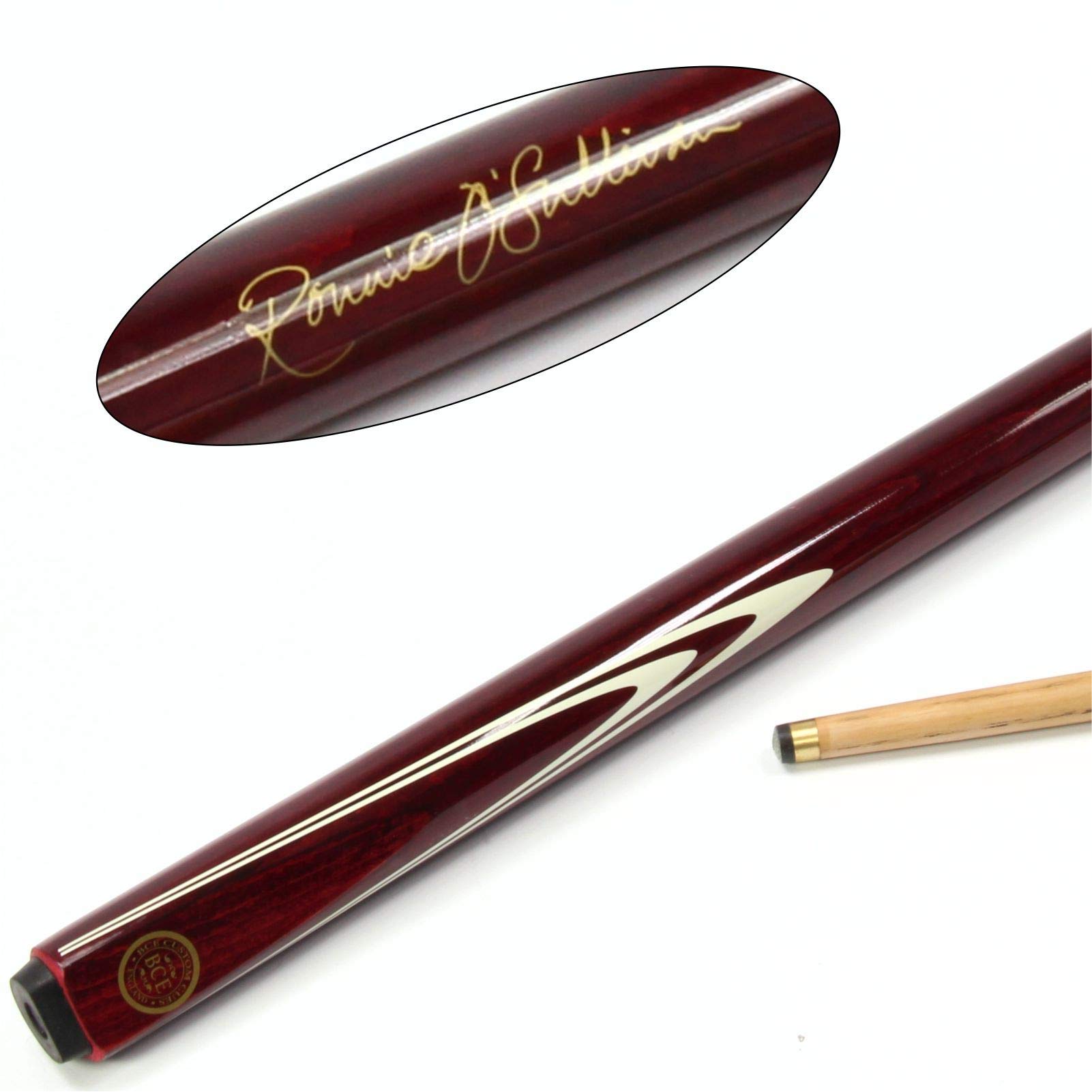 BCE Ronnie O`Sullivan MAROON & CREAM 2 Piece Pool Snooker Cue 9.5mm