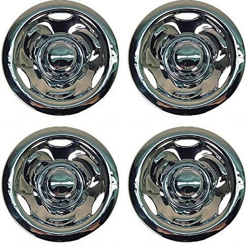 Set of (4) 8"Chrome Golf Cart Wheel Cover Caps Hub Most Universal Caps Club Car Carts Ezgo Wheel Covers