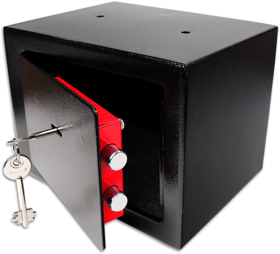 Schramm® Safe Safe Safe with lock Mini safe Mini safe Wall safe Furniture safe Wall safe with key Black