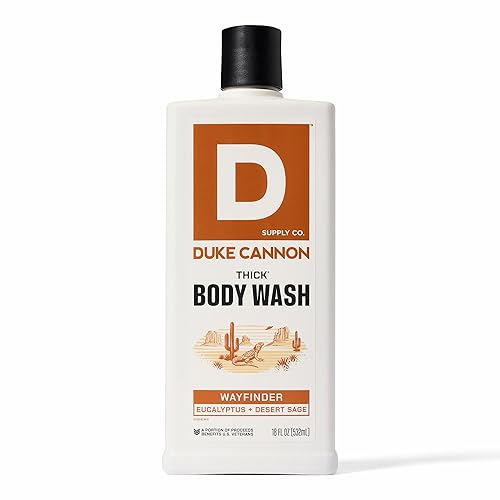 Duke Cannon Supply Co. Thick High Viscosity Body Wash – 3X Thicker, Plant-Based, Mineral-Enriched for Men – Shower Gel – Men’s Body Scrub – Wayfinder (18 oz)
