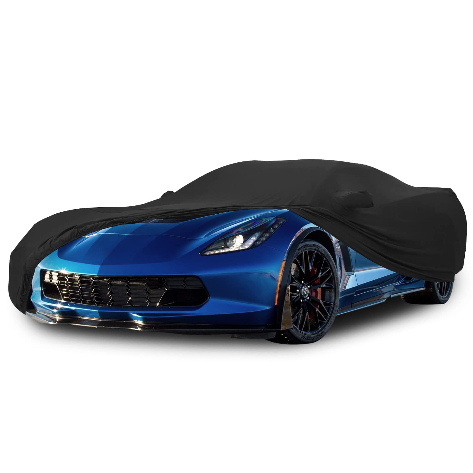 Photo 1 of Car Cover Indoor Compatible with Corvette C7 2014-2019, Stingray, Z51, Z06, Grand Sport Corvettes Stretch Satin DustProof Protection Ultimate Custom Full Car Cover for Underground Garage Car Show