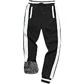 HVERDE Men's Winter Thermal Fleece Sweatpants Thick Warm Jogger Running Pants