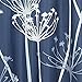 iDesign Thistle Fabric Shower Curtain - 72 x 72-Inch, Navy/ Slate Blue