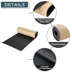 NATGAI Sponge Neoprene with Adhesive Foam Rubber