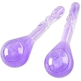 Facial Ice Globes, Cryo Cooling Balls with Anti-Slip Handle for Face, Eyes & Neck, Relaxing Beauty Massage Tool for Soothing and Refreshing Skincare Routine, Quicksand Purple