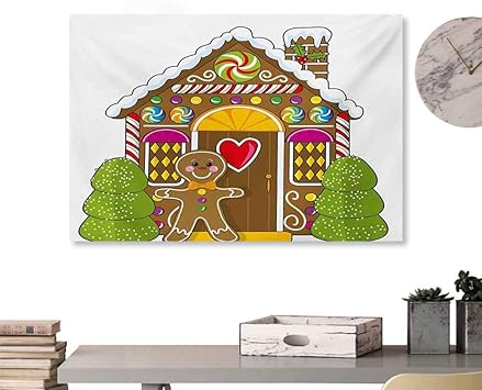 Amazon Com Dsdsgog Canvas Wall Art Gingerbread Man Cute