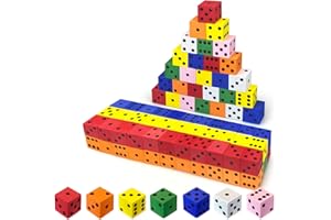 70pcs Foam Dice Set Bulk 0.78inch Assorted Colorful Foam Dice Cubes with Number Dots Use for Classrooms Math Games Party Supp