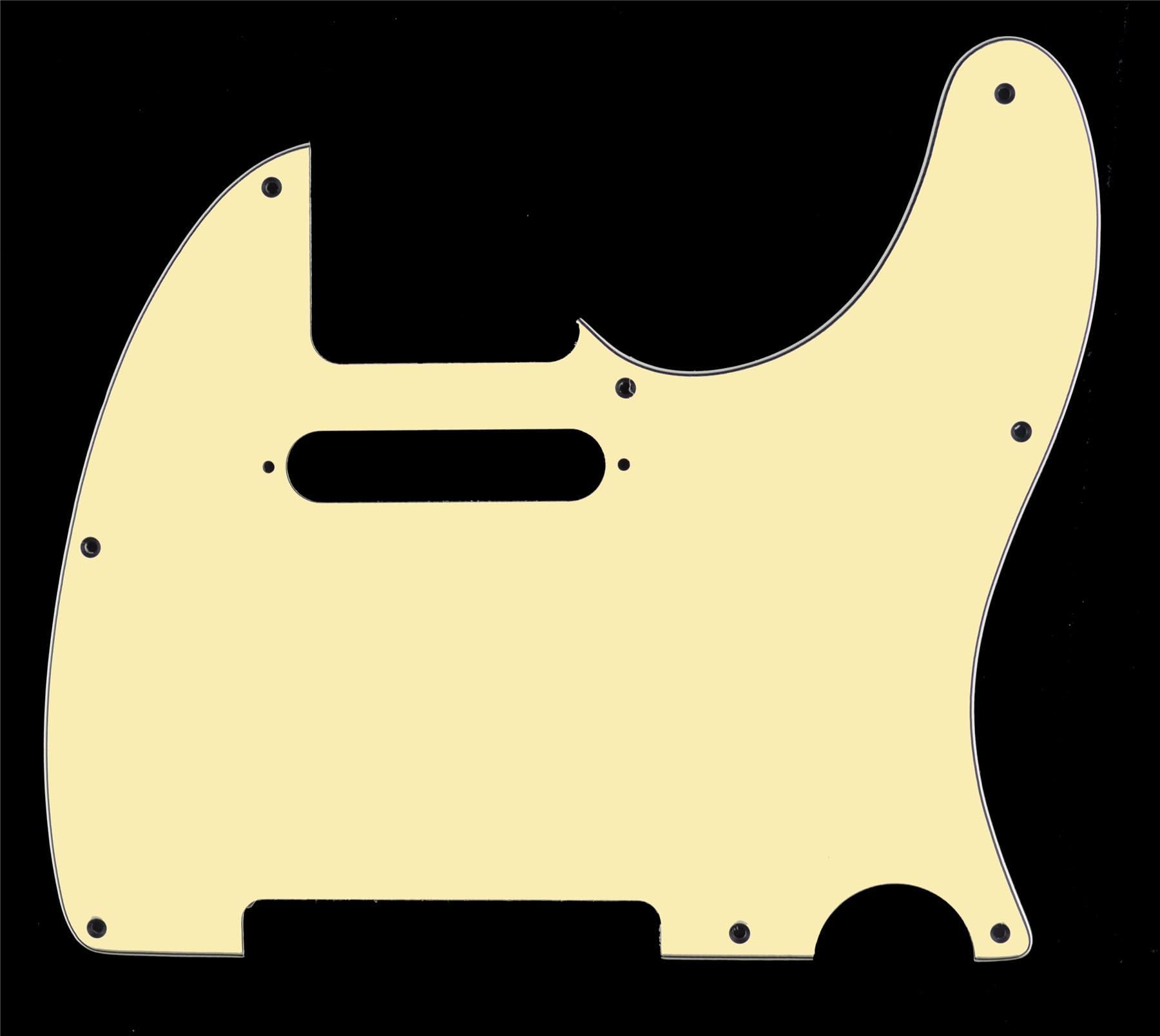 Telecaster 8-Hole Scratchplate Pickguard SS to fit genuine Fender USA/MEX - Vintage White