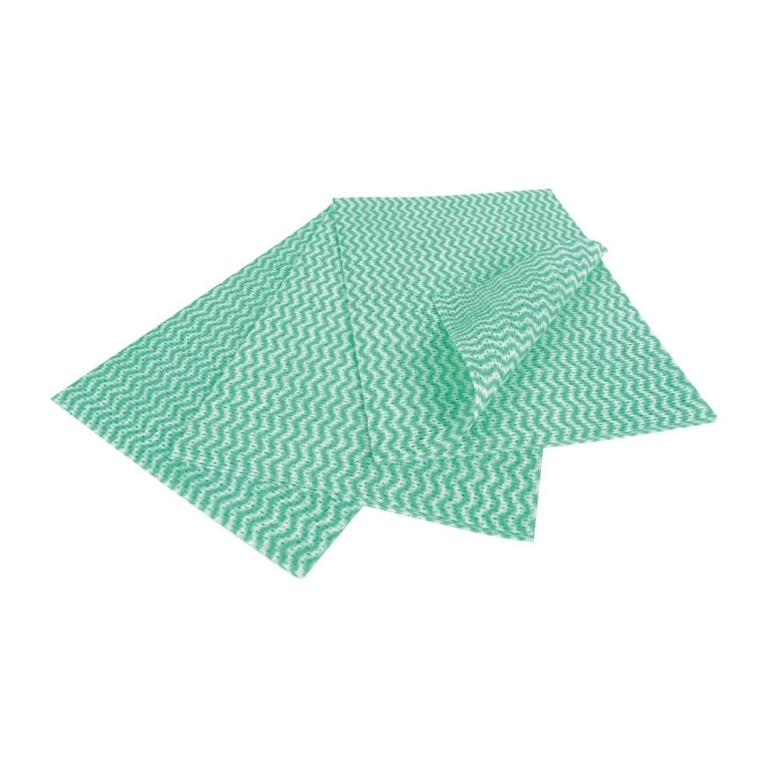 EcoTech EWF25G Envirowipe Compostable Folded Cloth, Green (pack of 25),50 x 36 centimeters