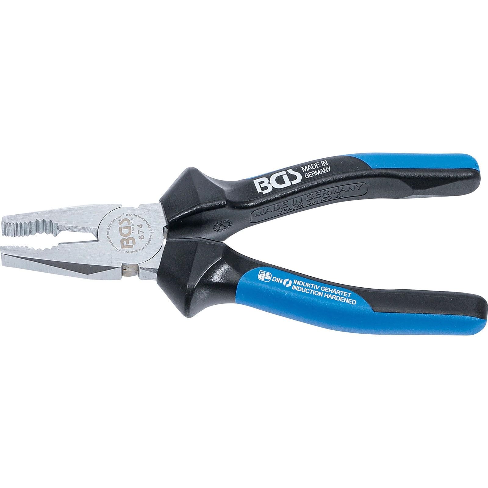 BGS 674 | Combination Pliers | with Facet and Cutting Edge | 180 mm