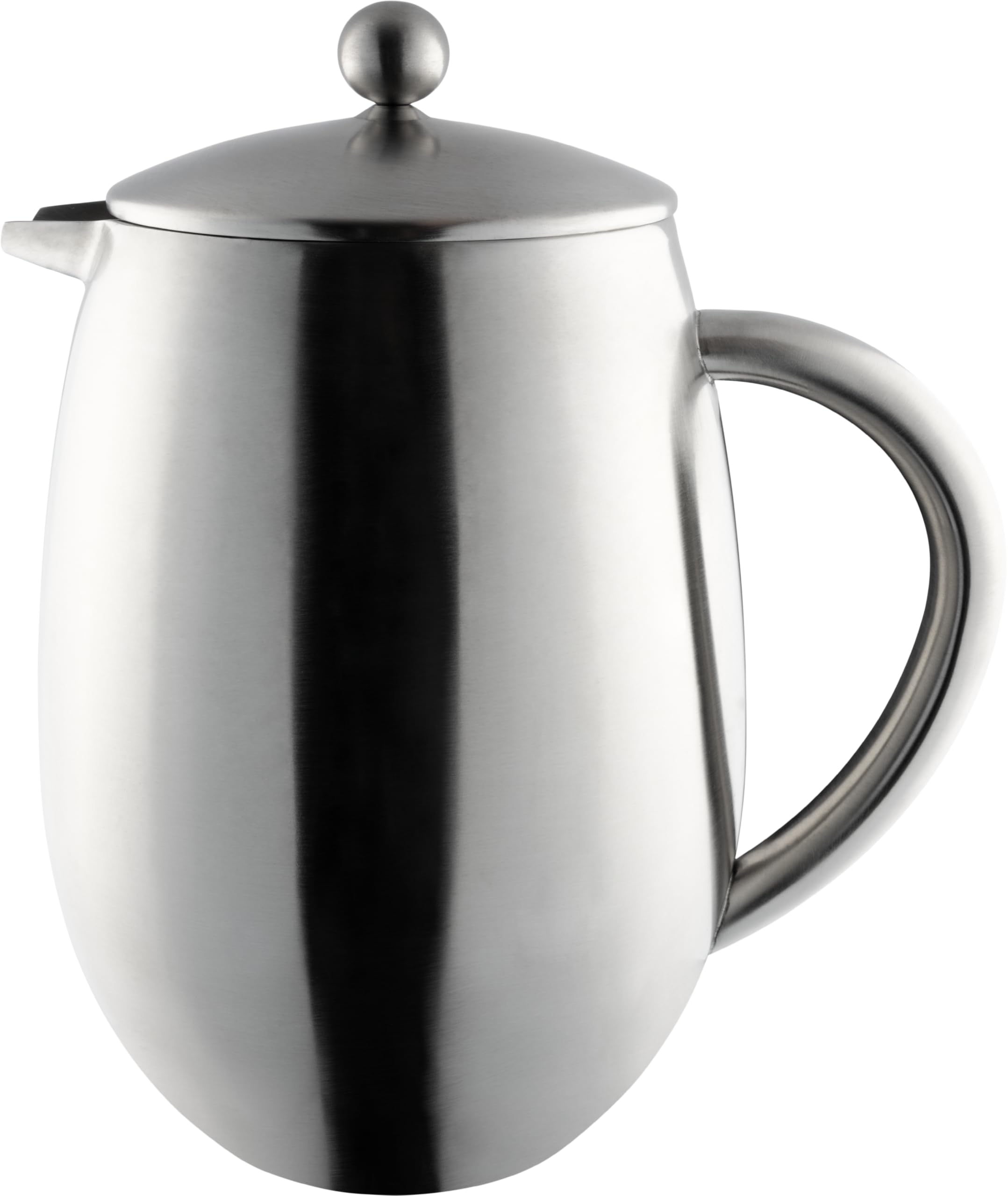Café Olé BFD Cafetière, 18/10 Stainless Steel Double Wall Body and mesh Filter, Satin Finish, 350ml (3 Espresso Cups or 1 Mug) — image 1