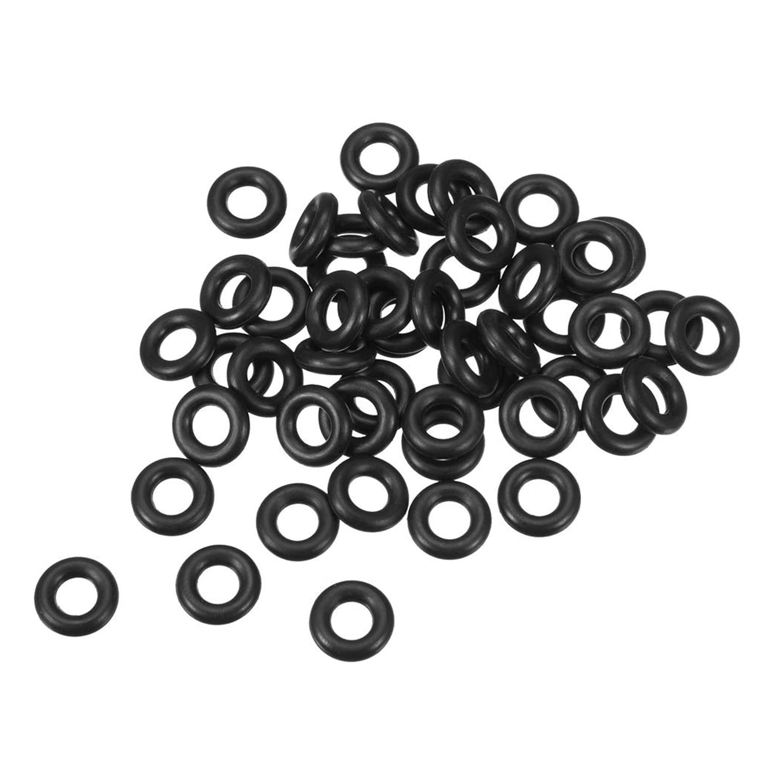Othmro 50pcs Nitrile Rubber O-Rings, 11mm OD 6mm ID 2.5mm Width, Rubber Washers Metric Buna-N Sealing Gasket Rings, Auto Quick Repair — image 1