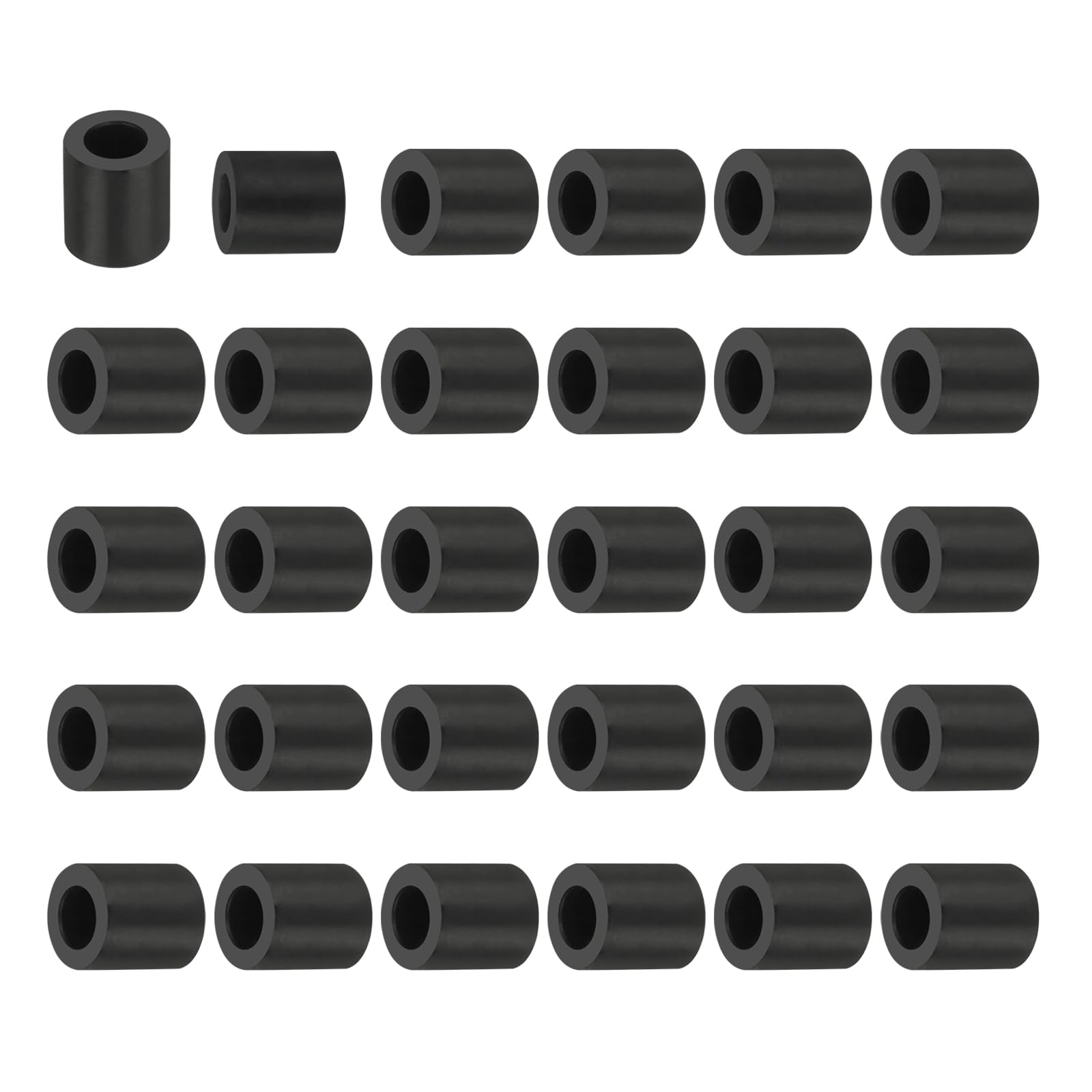 PATIKIL Multi Purpose Rubber Spacer, 30Pcs 12mm ID x 20mm OD x 20mm T Neoprene Round Anti-Vibration Isolation Pads Isolator Rubber Bushings Spacer Washer for HVAC Bolts Car Accessories
