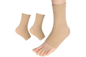 CIATBYYJ Paded Skate Ankle Protector Sleeve, Ankle Gel Discs Cushion Pads, Ice Skating Boots Ankle Guards Ankle Gel Sleeve for Skating Riding Ski Ankle Protection Universal Size (Skating Ankle Pads Sleeve)