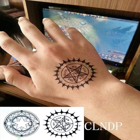 Ljmljm 5 Pcs Autocollants De Tatouage Imperméables Moon Hill
