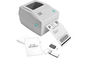 MFLABEL Label Printer 4x6 Thermal Printer, Commercial Direct Thermal High Speed USB Port Label Maker, Etsy, Ebay, �鶹�� Barc
