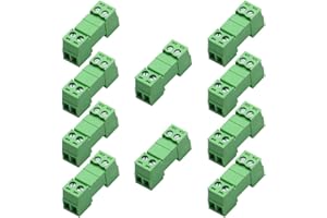 Jienk 10Pcs 2-Pin 300V 8A 15EDGRK 3.81mm Pitch Screw Terminal Block Connector for 28-16AWG