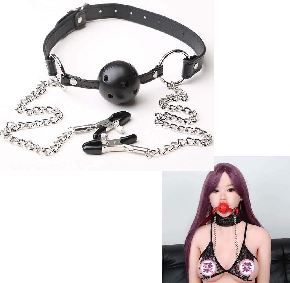 Chain Clips with Mouth Ball Filler (Red)