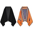 EXTREE Scarfs for Women Pashmina Silky Shawl Wrap for Evening Dressing Blanket Open Front Poncho Cape