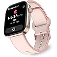 OCTANDRA Beyond VeryFit Smart Watch for Men Women 1.99" AMOLED Screen AI Voice 3ATM Fitness Tracker Watch Heart Rate/Blood Pressure/Oxygen Saturation/Stress/Step/Sleep Monitor (GTX12) (Pink)