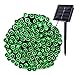 Joomer Green Solar Christmas Lights 72ft 200 LED 8 Modes Waterproof Solar Fairy Lights for Christmas Decorations