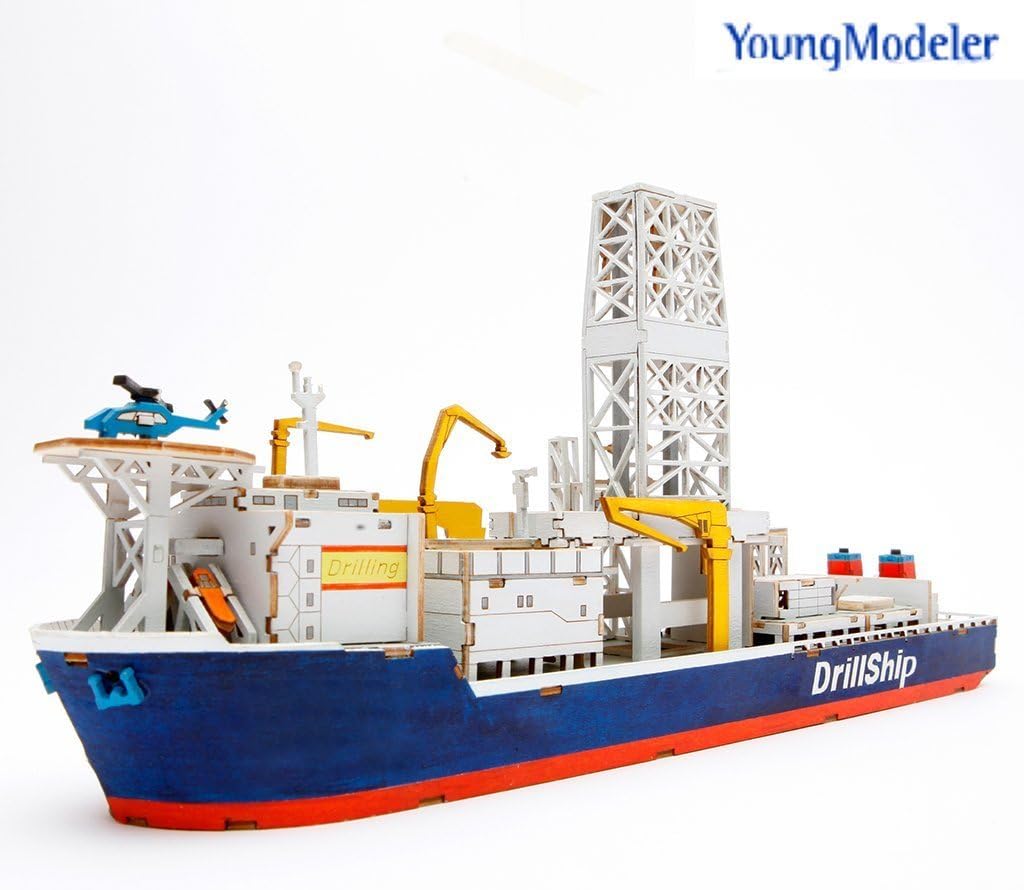 PONML Young Modeler Junior Series Drillship Wooden Model