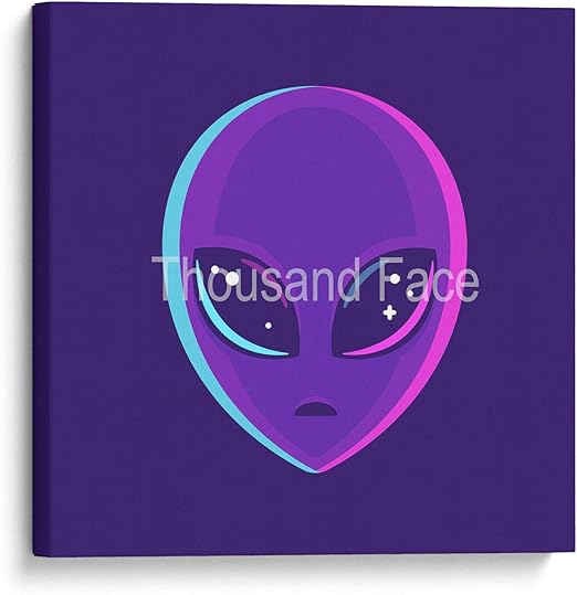 Alien Face Con Ojos Grandes Extraterrestre Humanoide Cabeza Vector