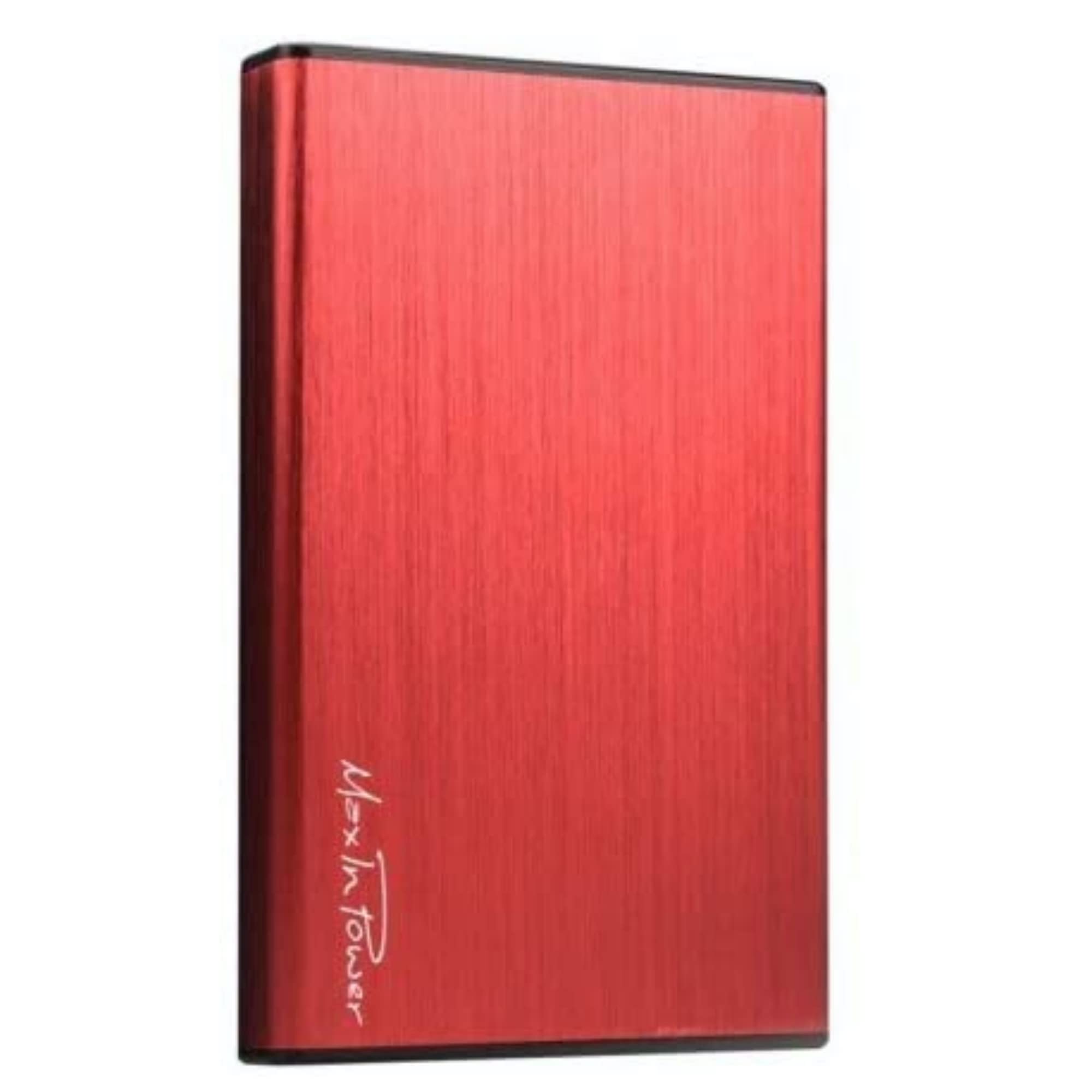 Heden PowerMax External Case USB 3.0 Brushed Aluminium for 2.5 Inch SATA III Hard Drive Red