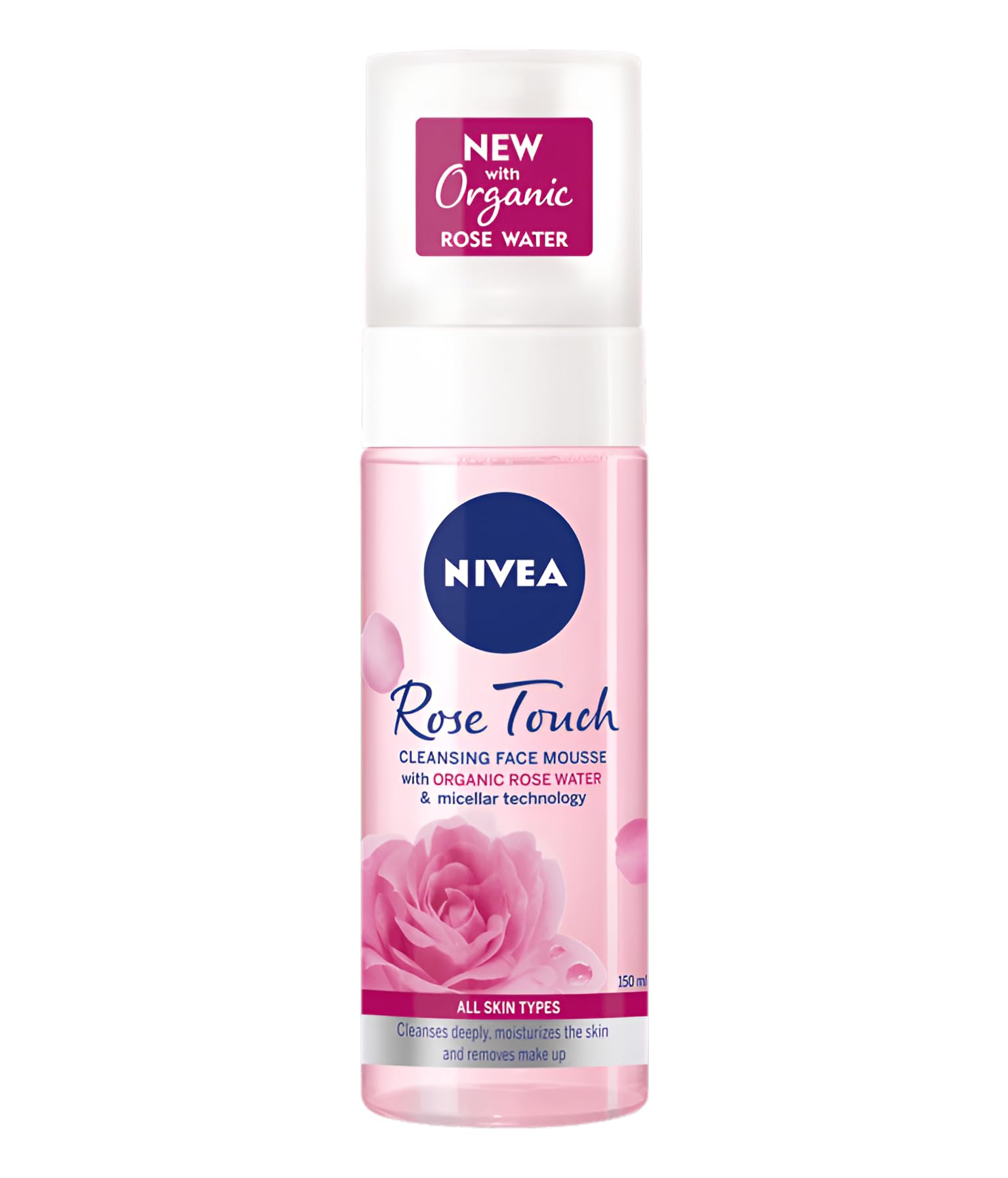 NIVEA Cleansing Face Mousse Rose Touch, 150 ml (Pack of 2)