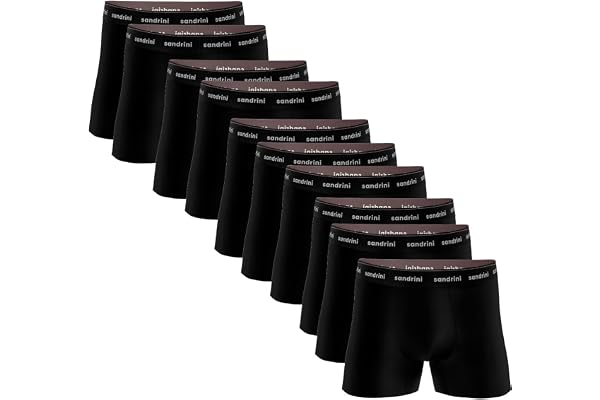 Kit 10 Cuecas Boxer Sandrini Masculinas Algodão Conforto