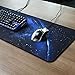 Rantopad H1X Nebula Silky Cloth Extended Gaming Mouse Pad & Keyboard Pad with Stitched Edges, Rubber Base, 35.5x13x0.15 inches