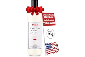 YADOOL Wine Glass Cleaner and Crystal Cleaning Liquid, Effectively Removers Odors, Grease, Lipstick, Dirt, Residuum, and Fingerprints on Wine Glasses, Leaving Them Crystal Clear and Sparkling - 16.91 Oz