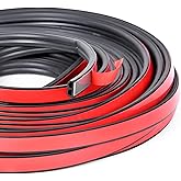 Car Door Rubber Seal Strip - Double Layer 5 Holes Self Adhesive Sealing Stickers, Noise Insulation Weatherstrip Edge Protecto