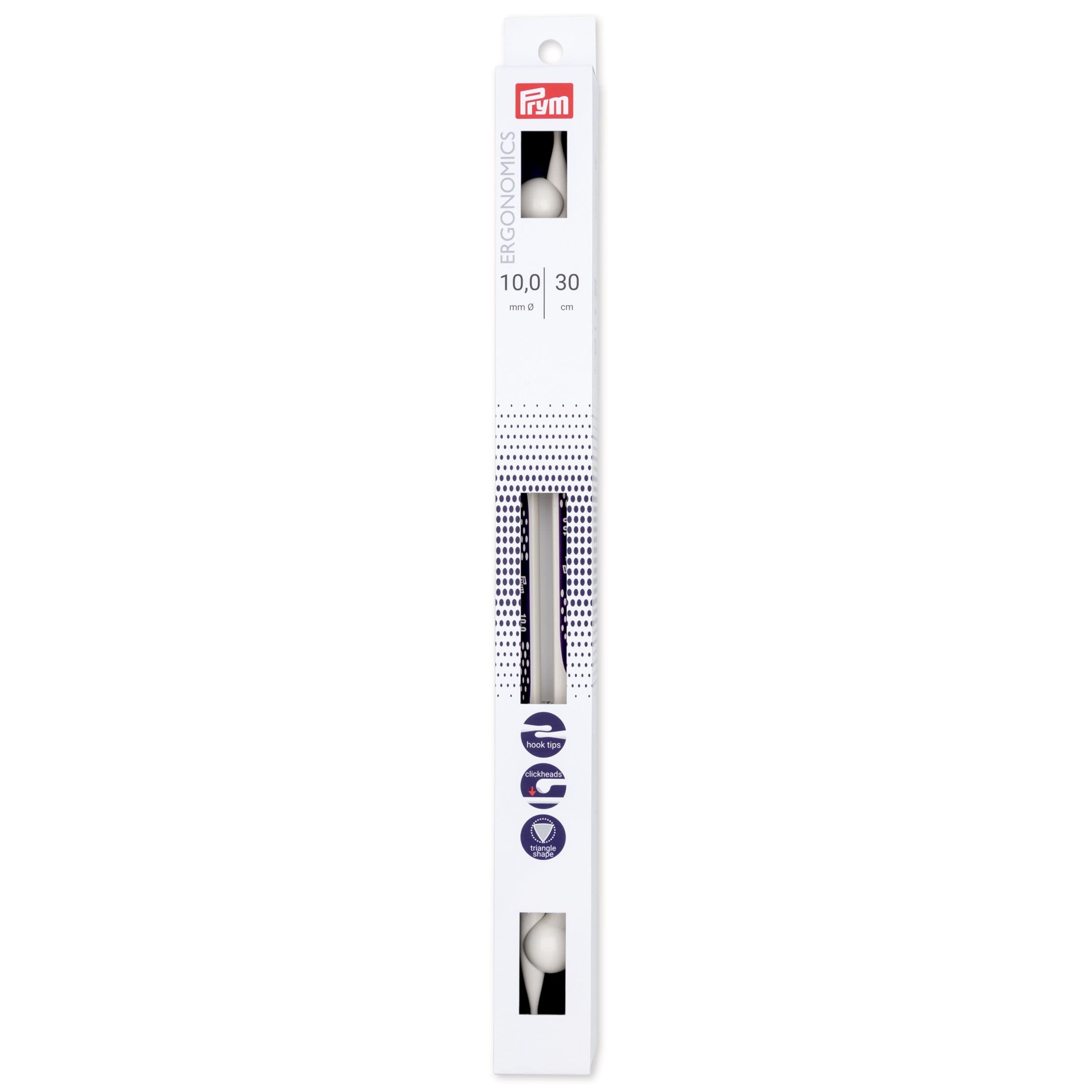 190 313 Prym Single-Point Ergonomic Knitting Needle 10mm/30cm