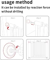WUBAYI 4Pcs Wall Protector for Baby Gate Stair Guard Wall Saver White view 5