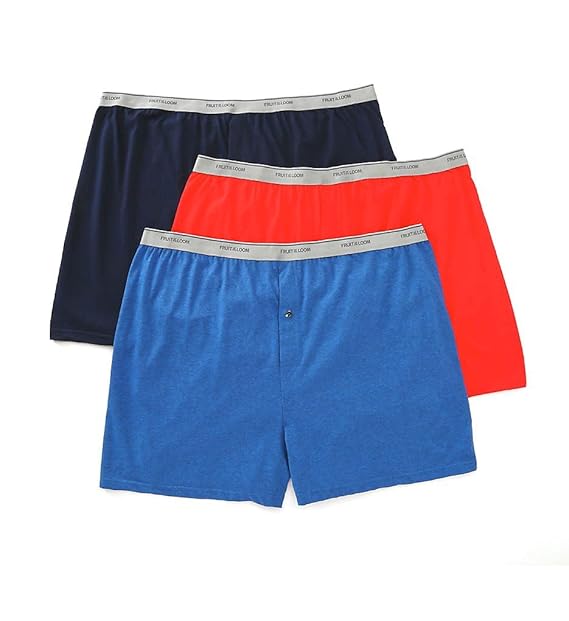 Lot De 3 Boxers Homme Fruit Of The Loom, Coton Mélangé, Taille 2XL, Motif Plaid - Neufs