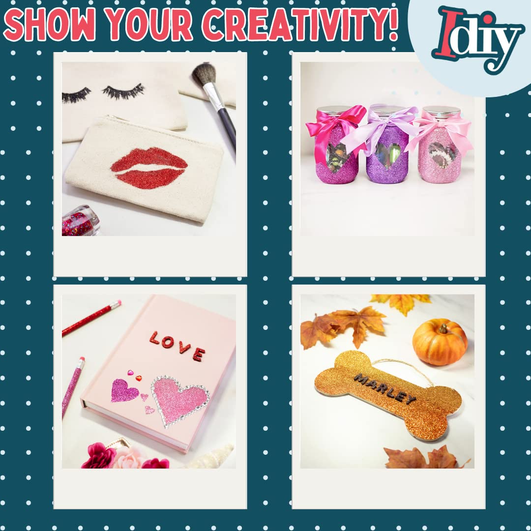 iDIY Ultra Fine Glitter Snowfall White (100g, 3.5 oz)- Extra Fine Glitter with Easy-Pour Spout Bag & Funnel for Resin, Slime, Tumblers, Ornaments, Holiday Arts & Crafts, DIY Decorations, Gifts & Cards